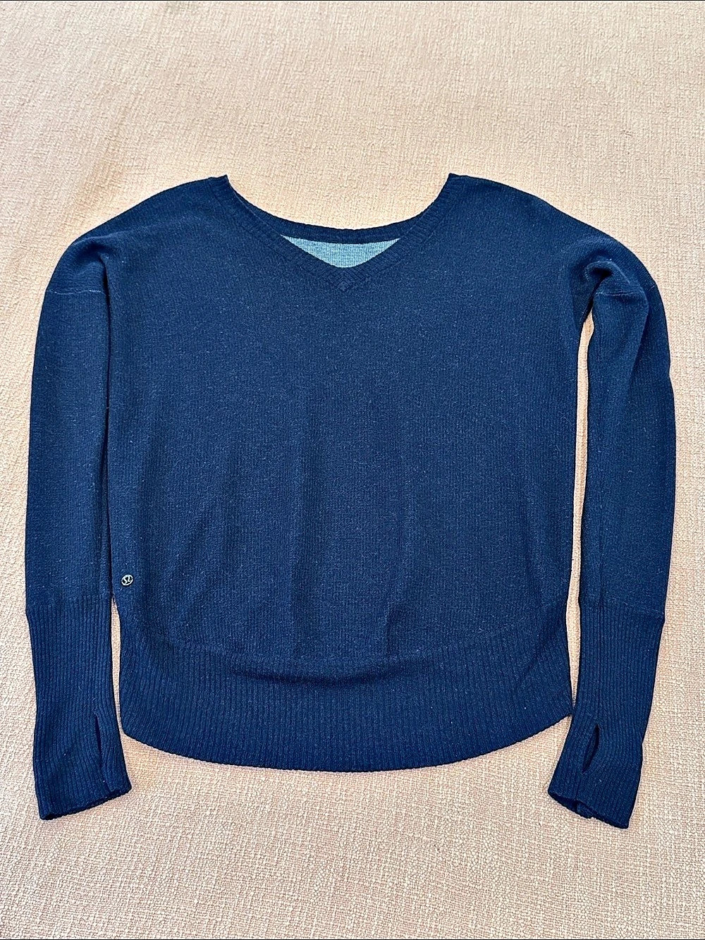 lululemon Yin Me Pullover Color Block Pullover in Blue & Gray